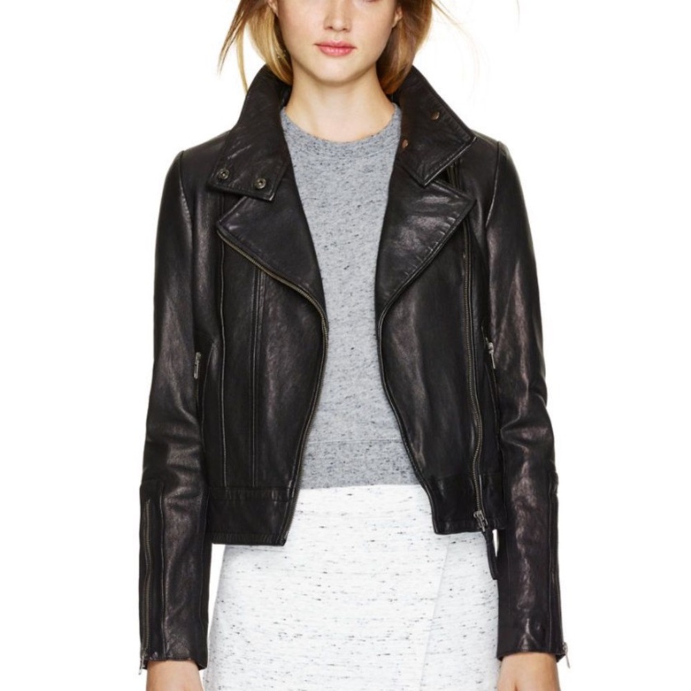 Aritzia exclusive mackage black lamb skin jacket